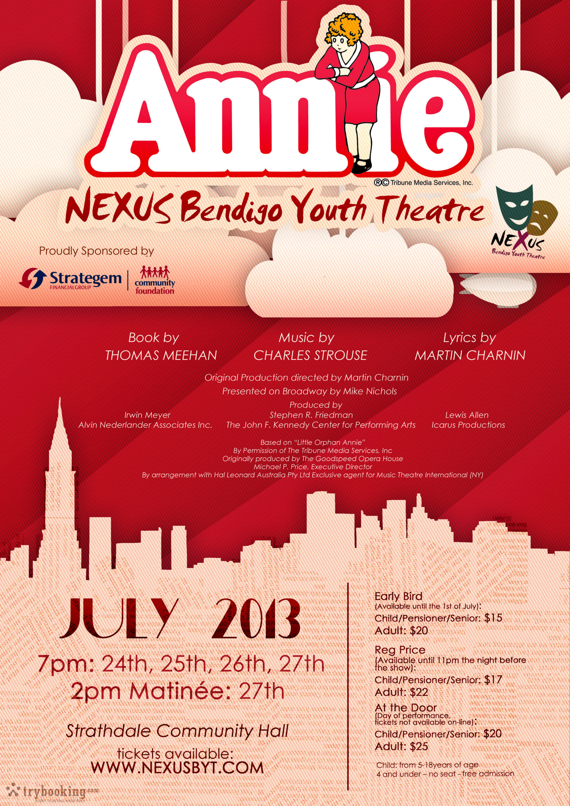  Poster for 2013 Nexus musical - Annie.&nbsp; 