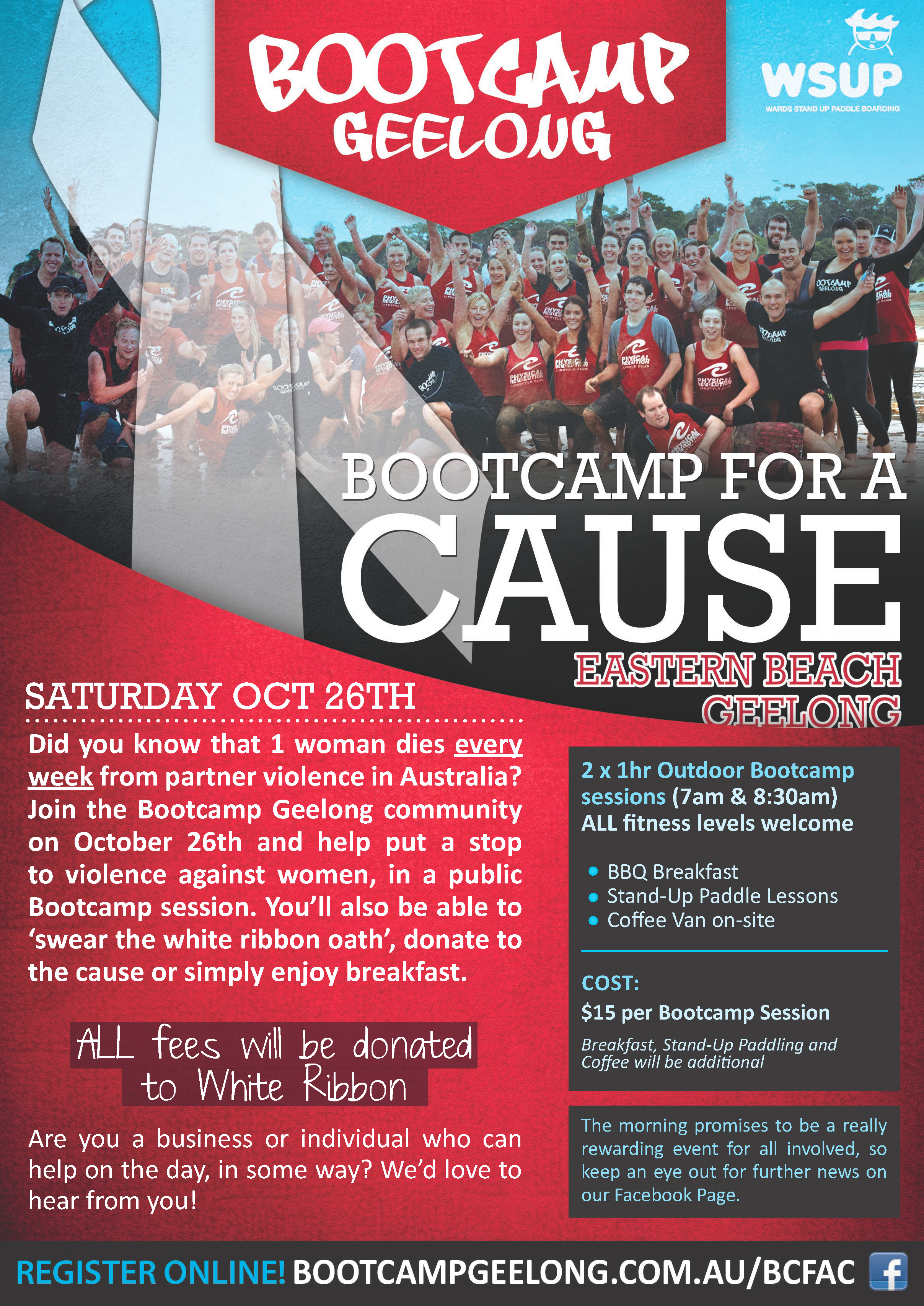   Bootcamp Geelong&nbsp; promotional poster for "Bootcamp for a Cause".&nbsp; 