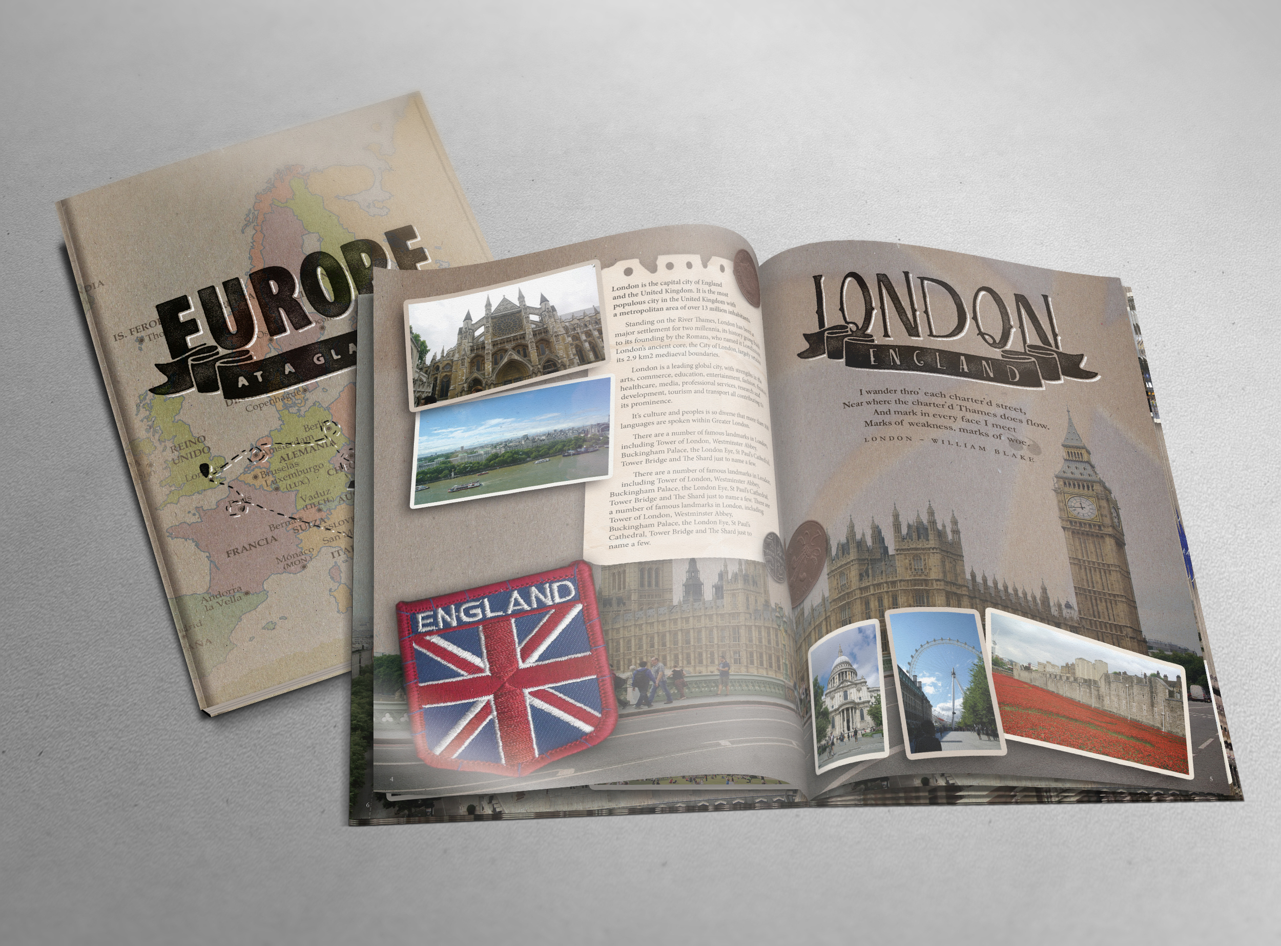  16 Page Booklet featuring several European cities.&nbsp; 
