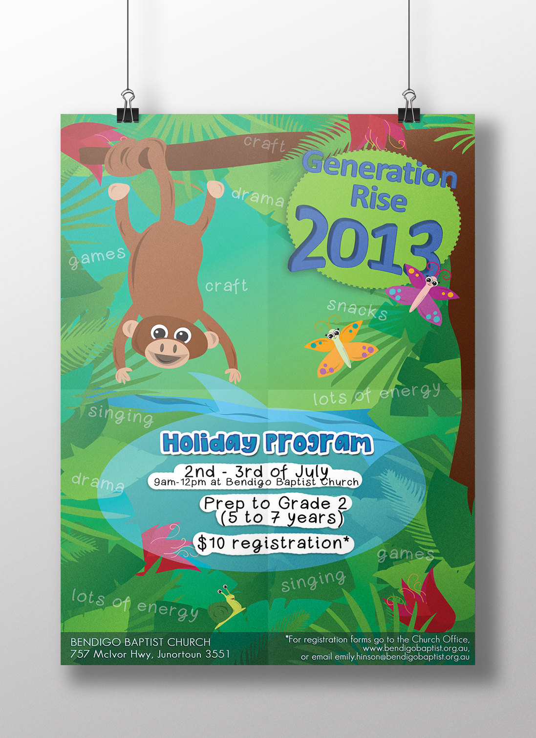  Children's holiday program advertisment poster.&nbsp; 