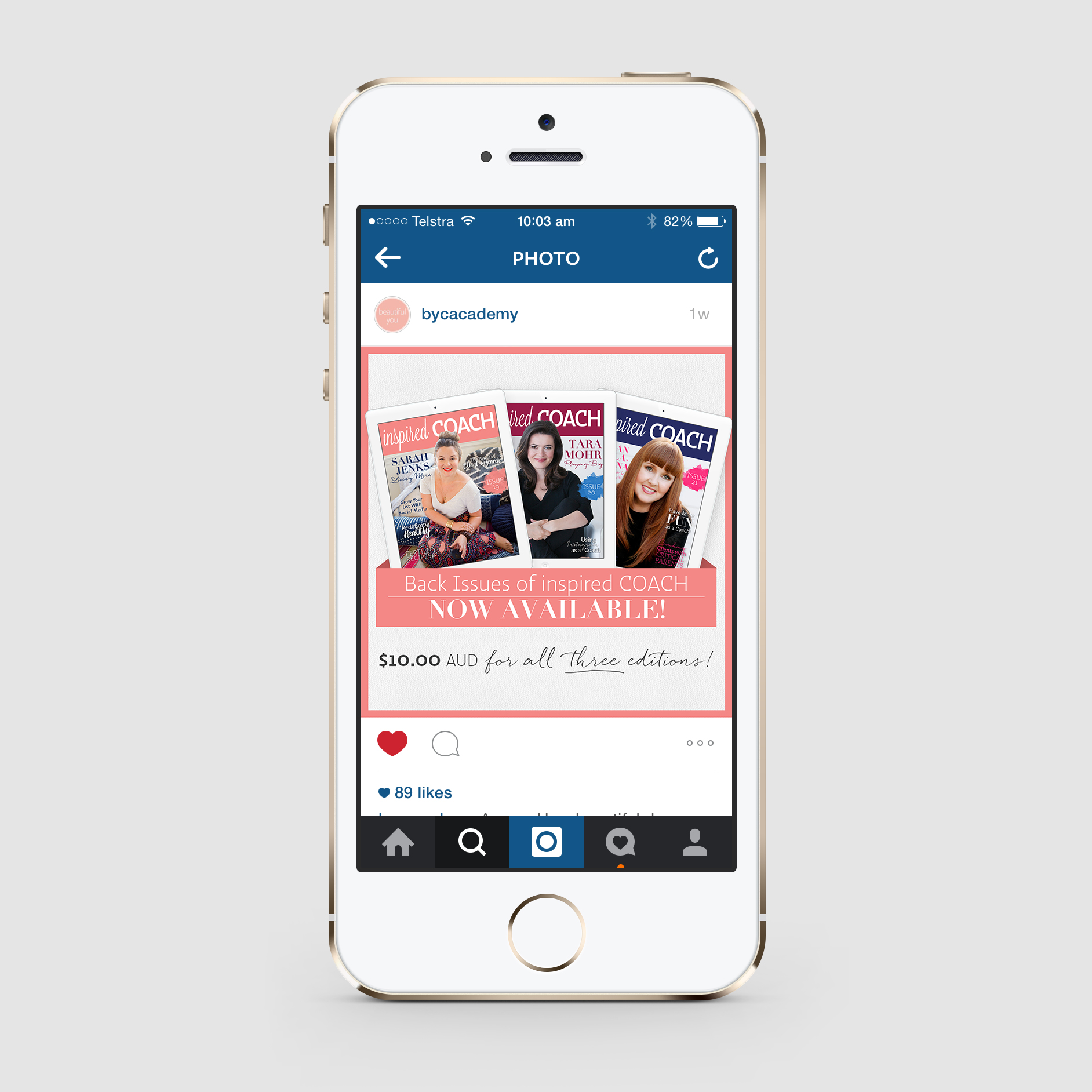  Promotional Instagram image for Beautiful You Coaching Academy - inspired COACH Magazine.&nbsp; 