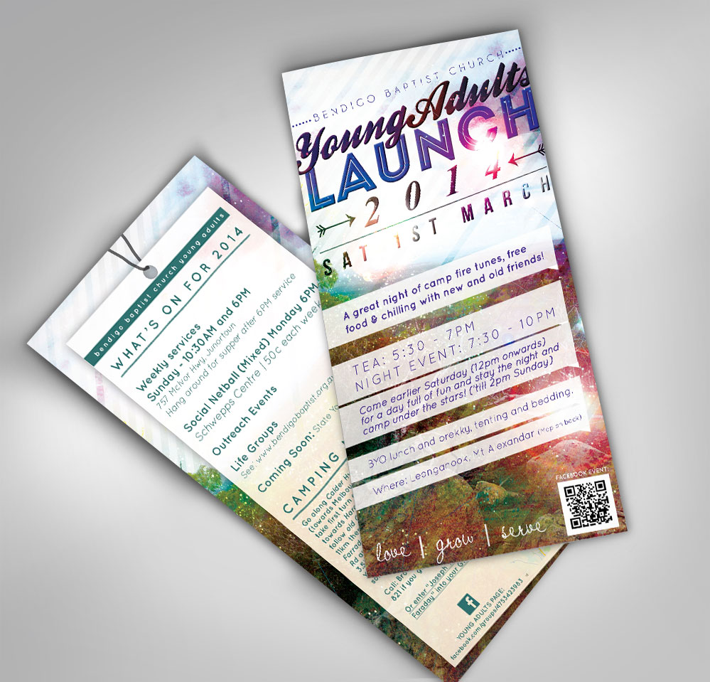  Flyers for 2014 Young Adults event 
