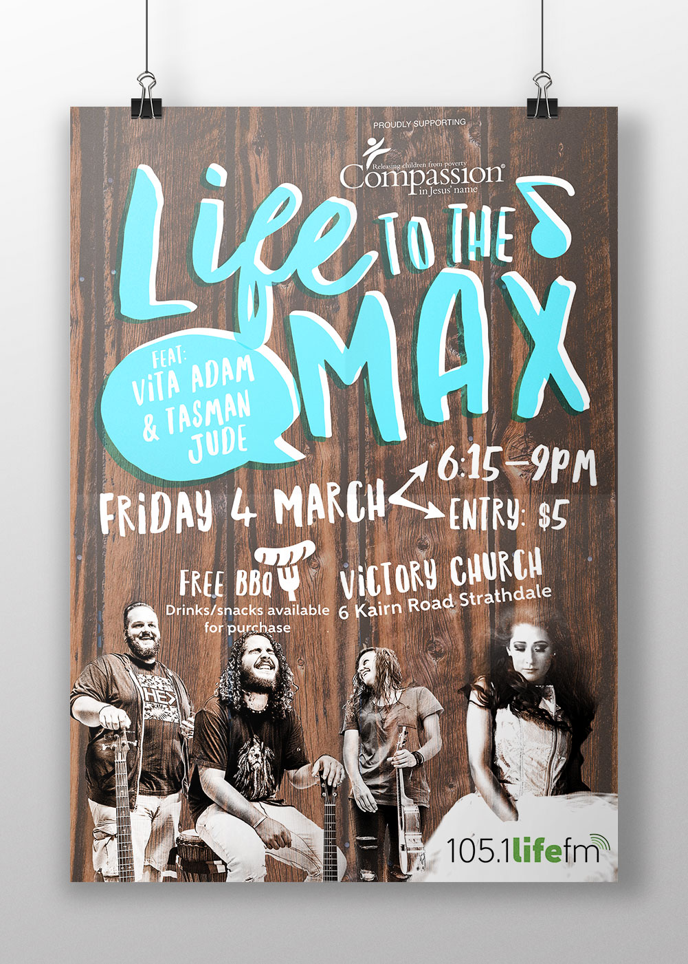  A3 poster design for Life FM's Life to the Max concert.&nbsp; 