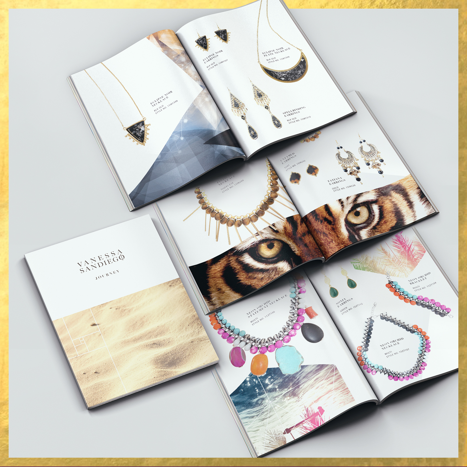 Look-book for jewellery range - Vanessa Sandiego. 