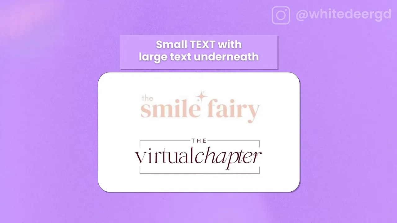 Logo layout example with small text “the” above large brand name and descriptor underneath