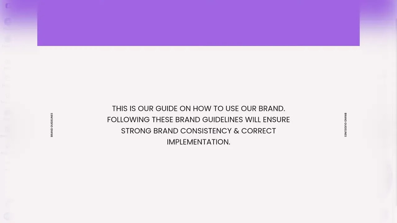 Brand guidelines page showing colour palette circles